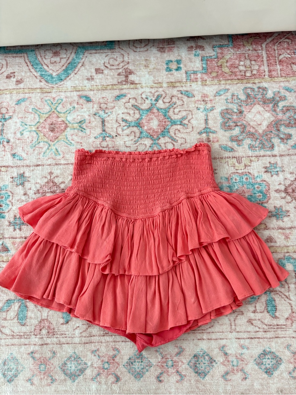 Coral Ruffle Layered Skort- Rock n Rags